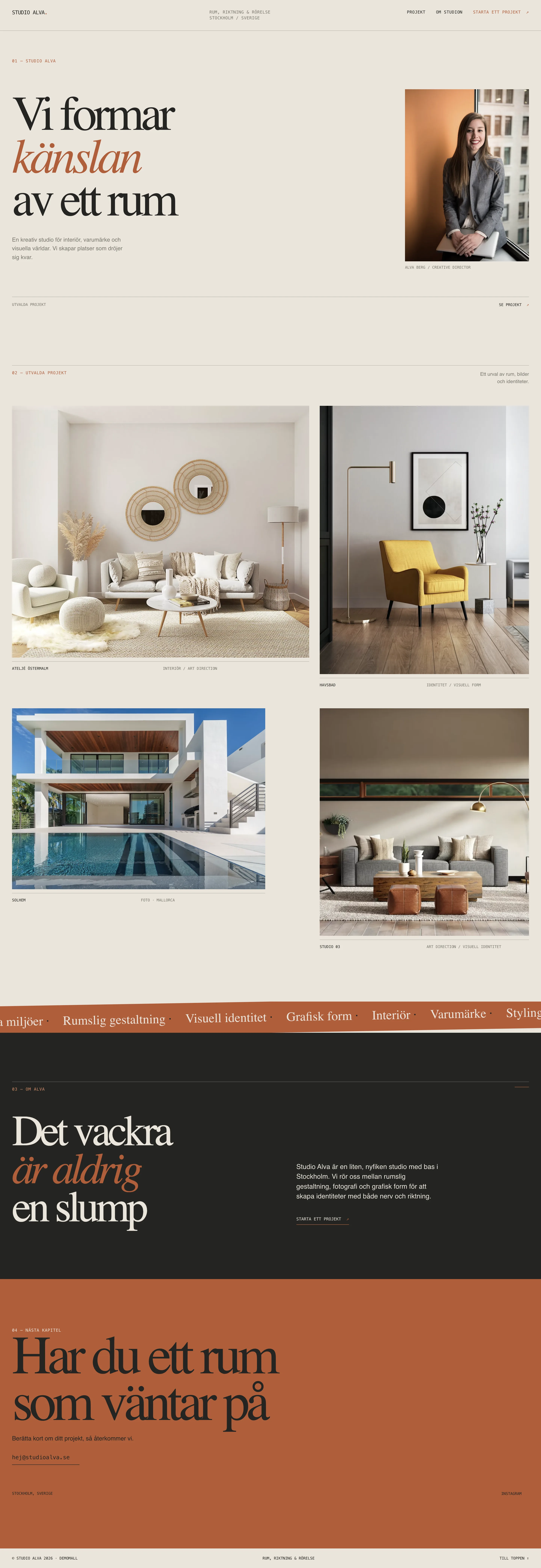 Studio Alva full page preview