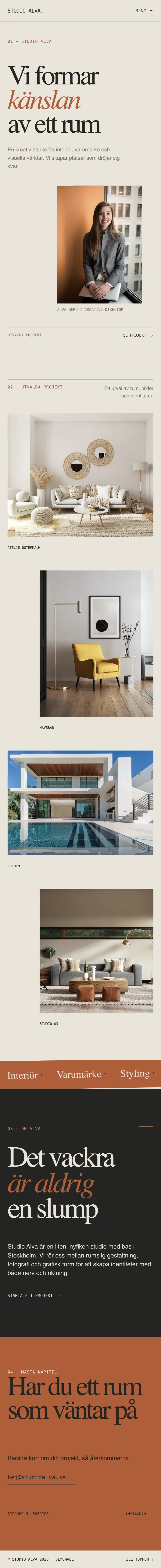 Studio Alva mobile preview
